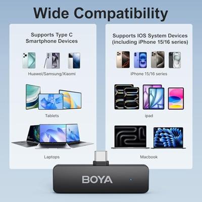 Boya BY-V4U microfoon-systeem (4 microfoons) met USB-C plug
