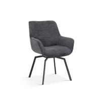 Stoel Denise Donkergrijs Teddy - thumbnail