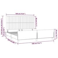Bedframe met hoofdeinde fluweel roze 180x200 cm - thumbnail