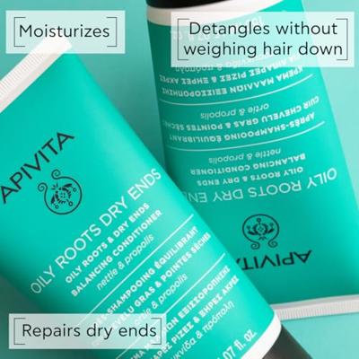 Apivita Hair Care Conditioner Oily Roots Dry Ends Conditioner Nettle & Propolis 150ml
