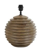 Light & Living Tafellamp 'Renzo' Mangohout, 38cm, kleur Mat Bruin (excl. kap) - thumbnail