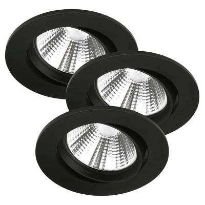 Inbouwspot zwart 3-Pack Nordlux &apos;Fremont&apos; LED 3x5,5W dimbaar 2700K