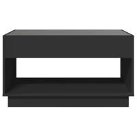 Salontafel met Infinity LED 90x50x50 cm zwart - thumbnail