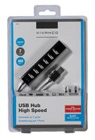 Vivanco USB 2.0 (7-poort actief, incl. voeding) zwart - thumbnail