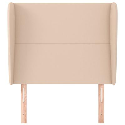 Hoofdbord met randen 83x23x118/128 cm kunstleer cappuccinokleur