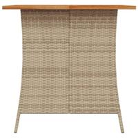 5-delige Tuinset met kussens poly rattan beige - thumbnail