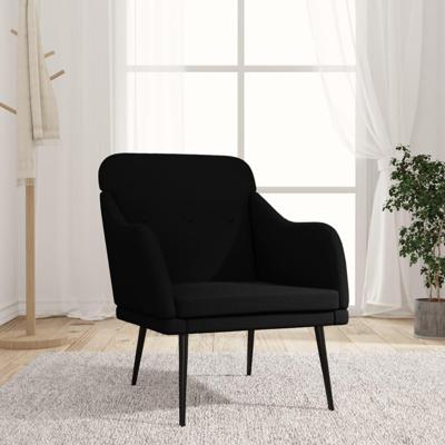 Fauteuil 63x76x80 cm stof zwart Fauteuil 63x76x80 cm stof zwart