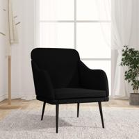 Fauteuil 63x76x80 cm stof zwart - thumbnail