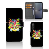 Sony Xperia 10 V Leuk Hoesje Cat Color - thumbnail