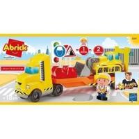 Ecoiffier Abrick vrachtwagen met graafmachine - thumbnail