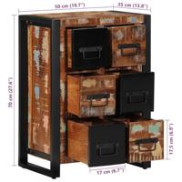 Dressoir 50x35x70 cm massief gerecycled hout - thumbnail