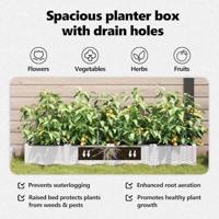 VidaXL Tuin bloempot 4 pcs wit staal - thumbnail