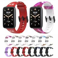 Siliconen bandje met print - Camouflage blauw - Xiaomi Smart band 7 Pro - thumbnail