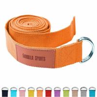 Yoga riem 260 x 3,8 cm Oranje - thumbnail