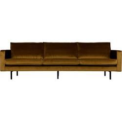 WOOOD Bank 'Rodeo' Velvet, 3-zits, kleur Honey (Geel)