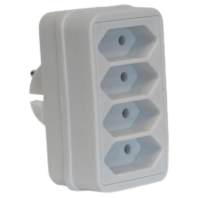 Enzo Vierwegstekker euro wit - 6175910