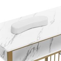 Nageltafel - IJzeren frame - Gemarmerd/Gouden - 3 planken - Handsteun - thumbnail