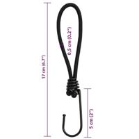 Spanelastiek met haken 25 st 17 cm - thumbnail
