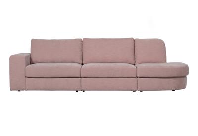 vtwonen 2,5-zits Bank 'Family' Ronding Rechts, Woven, kleur Roze