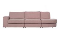 vtwonen 2,5-zits Bank 'Family' Ronding Rechts, Woven, kleur Roze - thumbnail
