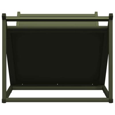 Brandhoutrek 70x43x34,5 cm koudgewalst staal olijfgroen