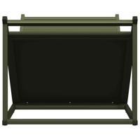Brandhoutrek 70x43x34,5 cm koudgewalst staal olijfgroen - thumbnail