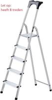 Brennenstuhl 1401280 Aluminium huishoudladder met gereedschapsbak | 8 treden | Tweede Kans - thumbnail