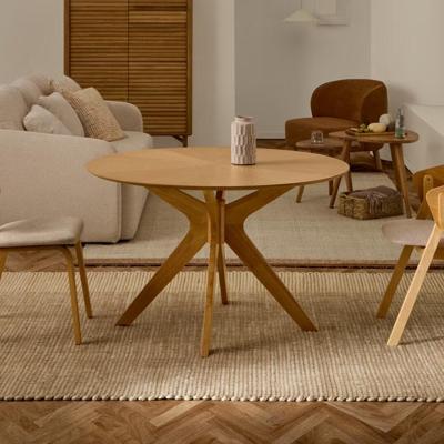 Kave Home Naanim eettafel rond Ø120 cm Naturel