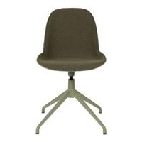 Zuiver Albert Kuip eetkamerstoel swivel gestoffeerd Groen - thumbnail