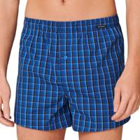 Schiesser Boxers met ruit blauw 2-pack - thumbnail