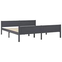 Bedframe massief grenenhout grijs 180x200 cm - thumbnail