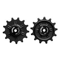 Elvedes set derailleurwieltjes 2x13t 12v afgedicht zwart - thumbnail
