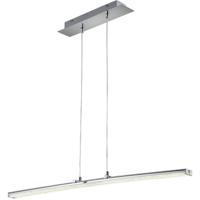 LED Hanglamp 16W 4000K Natuurlijk Wit - Rechthoek Mat Chroom Aluminium - thumbnail