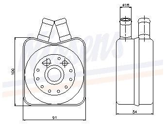 Oliekoeler, motorolie 90606