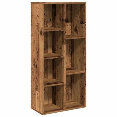 Boekenkast 50x25x104 cm oud houtkleurig