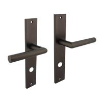 Deurkruk Bastian op langschild 245x45mm rondcilindergat 78mm antraciet-grijs - thumbnail