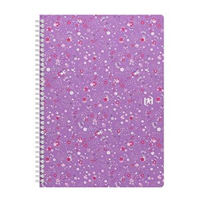 Oxford Floral softcover spiraalschrift, ft B5, 60 vel, geruit 5 mm, 3 geassorteerde designs