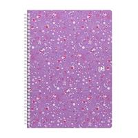 Oxford Floral softcover spiraalschrift, ft B5, 60 vel, geruit 5 mm, 3 geassorteerde designs - thumbnail