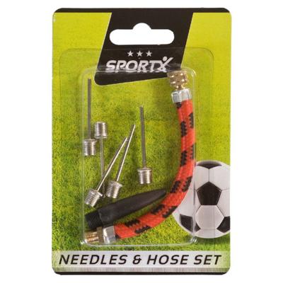 SportX Balpomp Accessoire Set met 4 Naalden + Verloopstukje en Slang