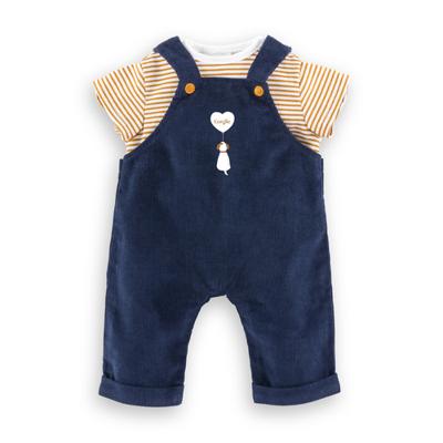 Corolle t-shirt en marineblauw overall, 30cm Corolle t-shirt en marineblauw overall, 30cm