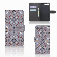 Sony Xperia XZ Premium Bookcase Flower Tiles - thumbnail
