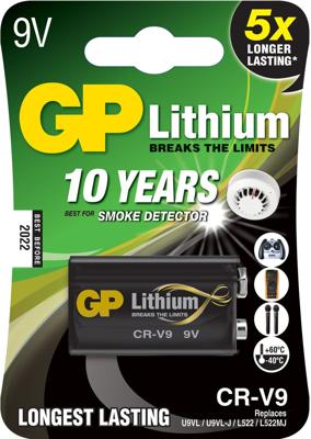 GP CR9VSTD565C1 9V batterij Lithium - thumbnail