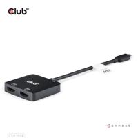 club3D CSV-1558 USB-C-displaykabel USB-C / HDMI Adapter USB-C stekker, HDMI-A-bus 15 cm Zwart - thumbnail