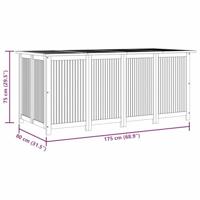 Tuinbox 175x80x75 cm massief acaciahout - thumbnail