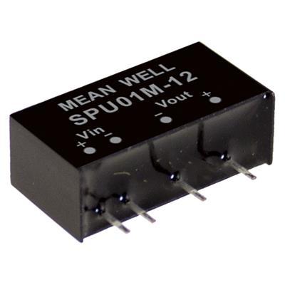 MEAN WELL SPU01M-12 DC/DC-convertermodule 84 mA 1 W Aantal uitgangen: 1 x Inhoud 1 stuk(s)
