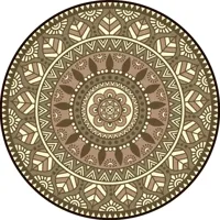 Blommie's lifestyle Buitenkleed rond d180cm bruin - thumbnail