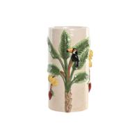 Vaas Home ESPRIT Groen Beige Keramisch Vogels Tropisch 17 x 17 x 30 cm - thumbnail