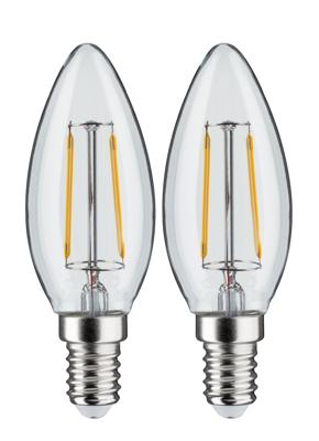Paulmann 28855 LED-lamp Energielabel F (A - G) E14 2.7 W Warmwit (Ø x h) 35 mm x 97 mm 2 stuk(s)