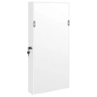 Sieradenkast met spiegel en LED wandgemonteerd wit - thumbnail