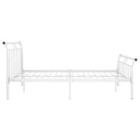 Bedframe metaal wit 160x200 cm - thumbnail